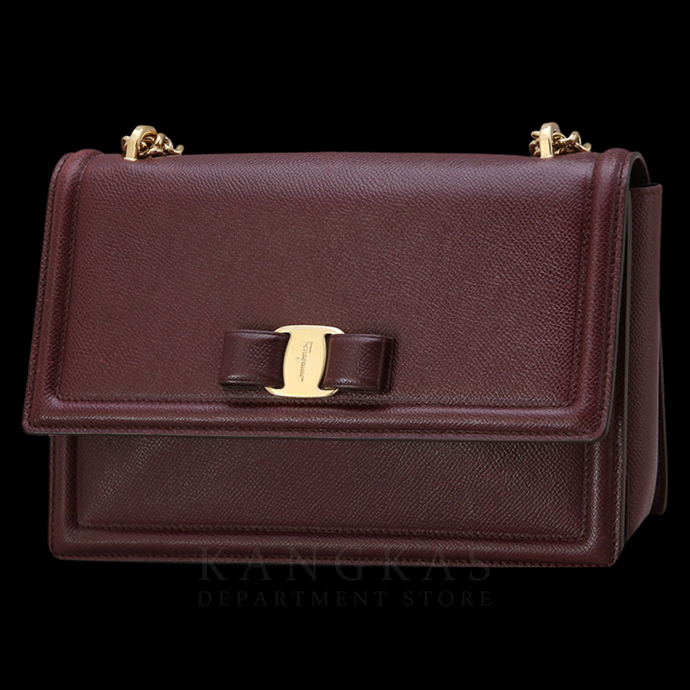 FERRAGAMO(USED)페레가모 바라리본 체인 숄더백